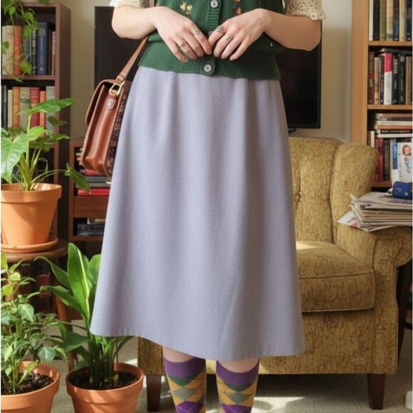 NWT Pendleton gray wool skirt 8 - Picture 1 of 10
